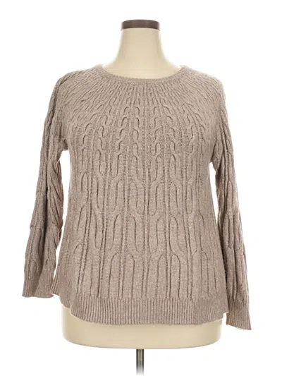 Pre-owned Lane Bryant Pullover Sweater In Tan