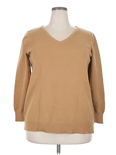 Pre-owned Lane Bryant Pullover Sweater In Tan