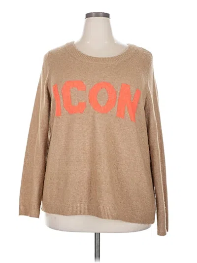 Pre-owned Lane Bryant Pullover Sweater In Tan