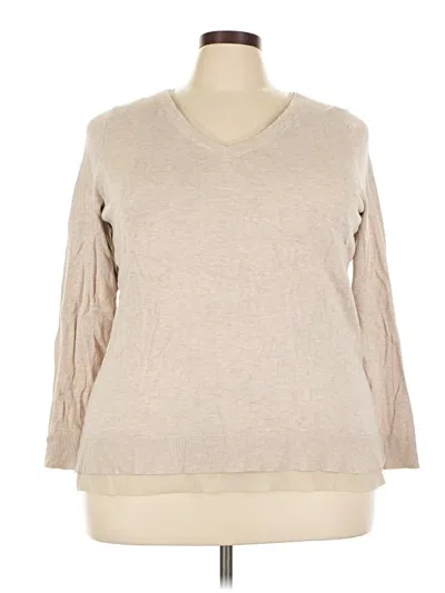 Pre-owned Lane Bryant Pullover Sweater In Tan
