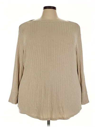 Pre-owned Lane Bryant Pullover Sweater In Tan