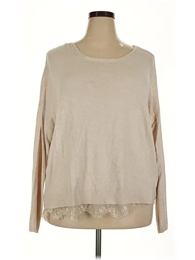 Pre-owned Lane Bryant Pullover Sweater In Tan