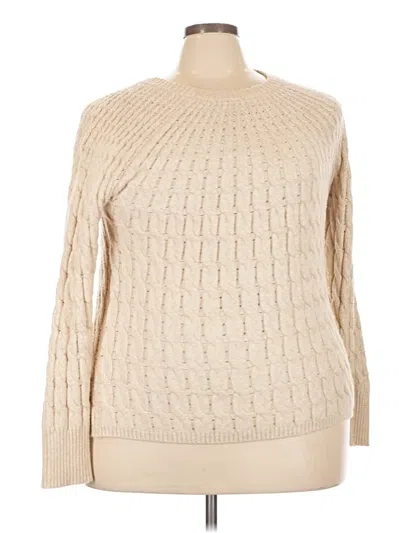 Pre-owned Lane Bryant Pullover Sweater In Tan