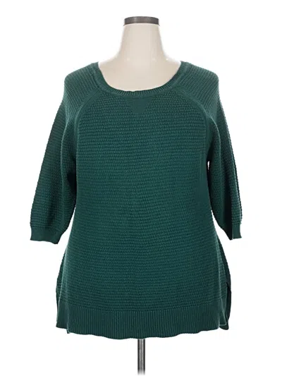 Pre-owned Lane Bryant Pullover Sweater In Teal