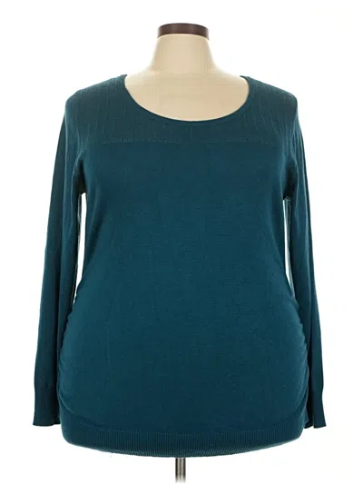Pre-owned Lane Bryant Pullover Sweater In Teal