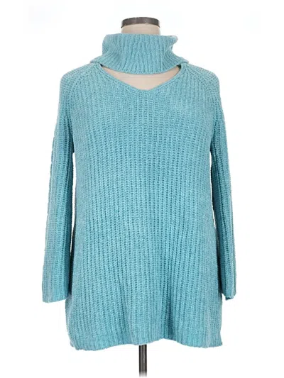 Pre-owned Lane Bryant Pullover Sweater In Teal