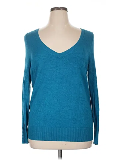 Pre-owned Lane Bryant Pullover Sweater In Teal