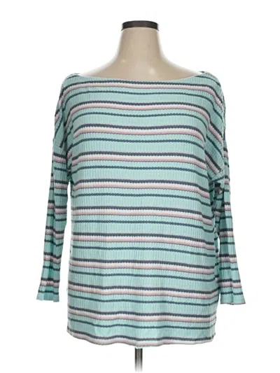 Pre-owned Lane Bryant Pullover Sweater In Teal