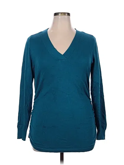 Pre-owned Lane Bryant Pullover Sweater In Teal