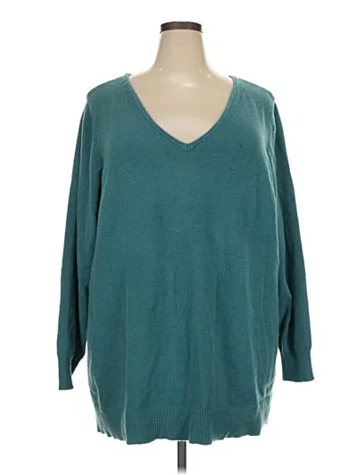 Pre-owned Lane Bryant Pullover Sweater In Teal