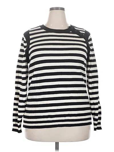 Pre-owned Lane Bryant Pullover Sweater In White