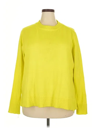 Pre-owned Lane Bryant Pullover Sweater In Yellow