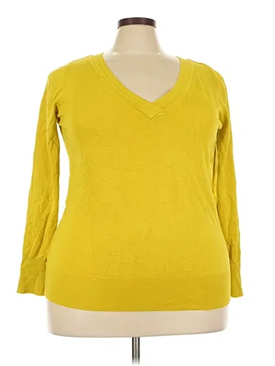 Pre-owned Lane Bryant Pullover Sweater In Yellow