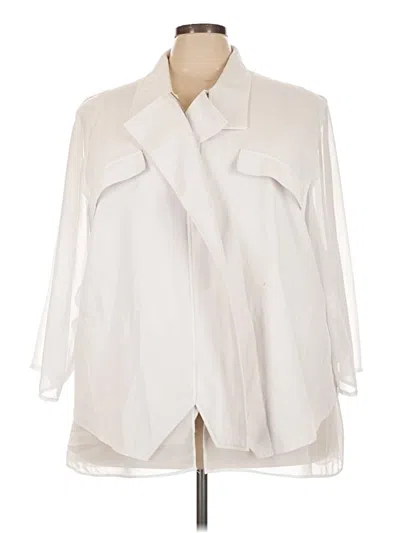 Pre-owned Lane Bryant Raincoat In Ivory