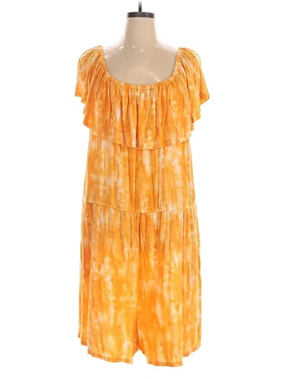 Pre-owned Lane Bryant Romper In Orange