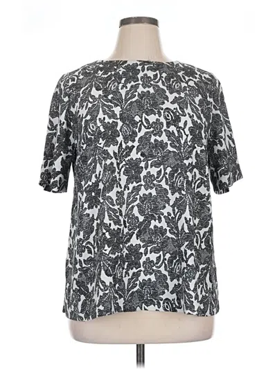 Pre-owned Lane Bryant Short Sleeve Blouse In Silver