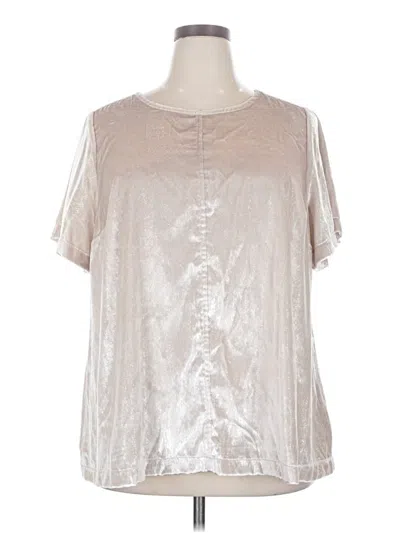 Lane Bryant Short Sleeve Blouse In Gray
