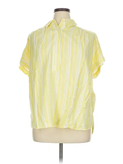 Pre-owned Lane Bryant Short Sleeve Blouse In Yellow