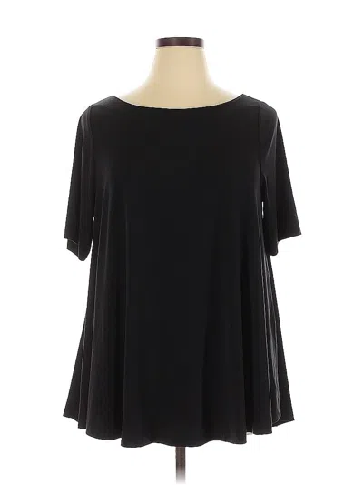 Pre-owned Lane Bryant Short Sleeve T-shirt In Black