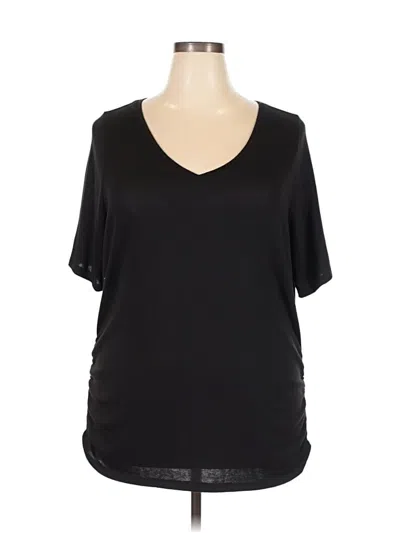 Pre-owned Lane Bryant Short Sleeve T-shirt In Black