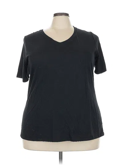 Pre-owned Lane Bryant Short Sleeve T-shirt In Black