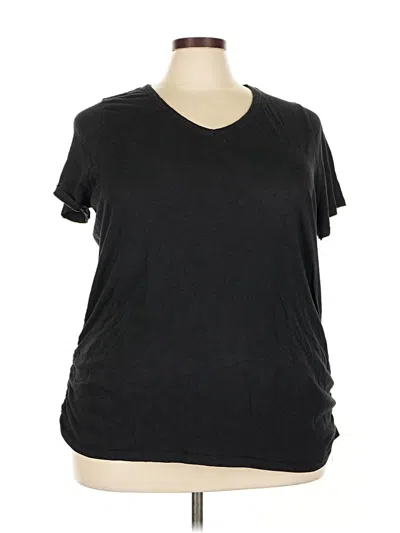 Pre-owned Lane Bryant Short Sleeve T-shirt In Black