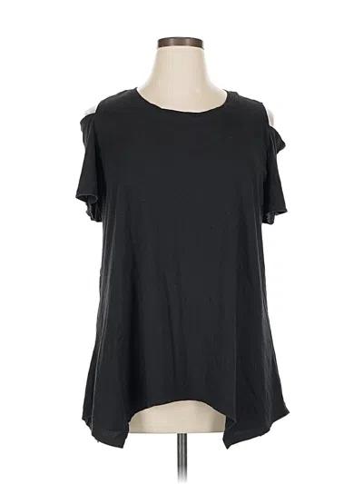 Pre-owned Lane Bryant Short Sleeve T-shirt In Black