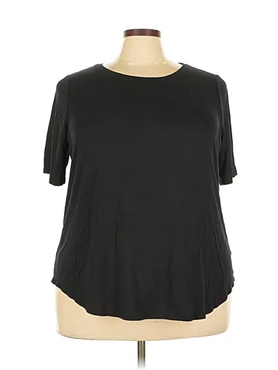 Pre-owned Lane Bryant Short Sleeve T-shirt In Black