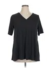 Lane Bryant Short Sleeve T-shirt In Black