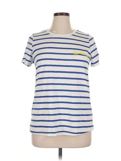 Pre-owned Lane Bryant Short Sleeve T-shirt In Blue