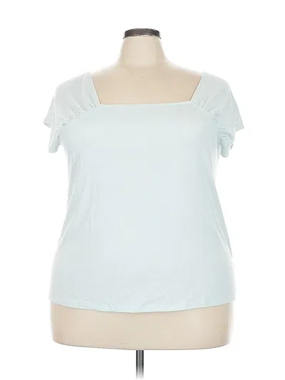 Pre-owned Lane Bryant Short Sleeve T-shirt In Blue