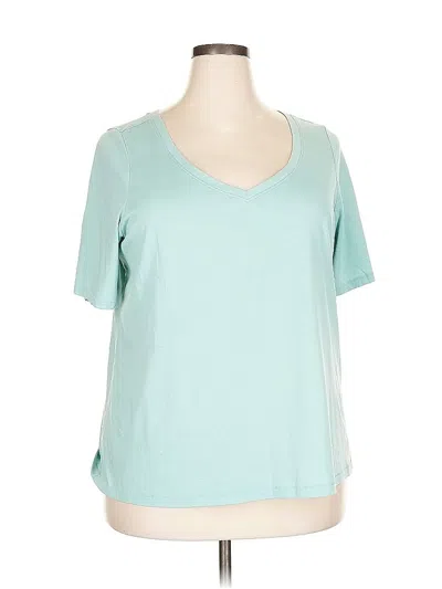 Pre-owned Lane Bryant Short Sleeve T-shirt In Blue