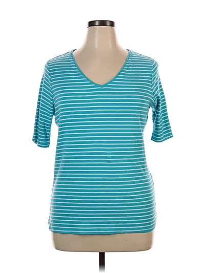 Pre-owned Lane Bryant Short Sleeve T-shirt In Blue