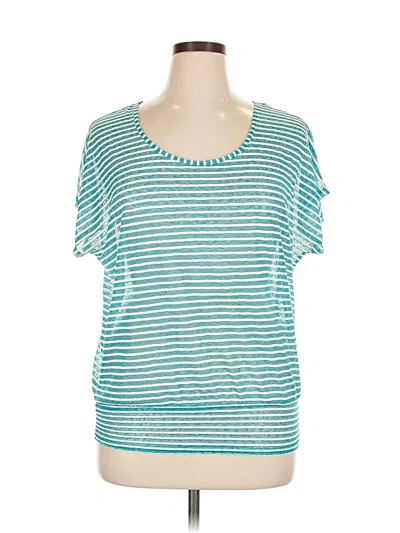 Pre-owned Lane Bryant Short Sleeve T-shirt In Blue