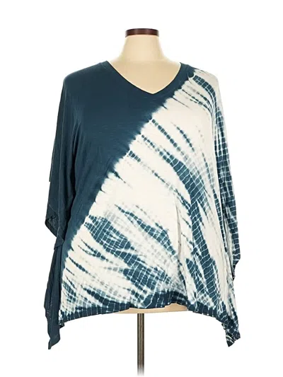 Pre-owned Lane Bryant Short Sleeve T-shirt In Blue