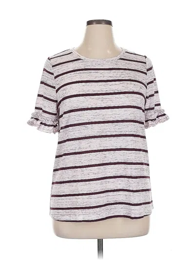 Pre-owned Lane Bryant Short Sleeve T-shirt In Burgundy