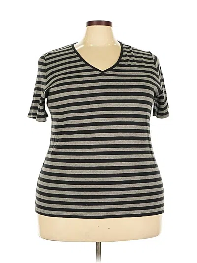 Pre-owned Lane Bryant Short Sleeve T-shirt In Gray