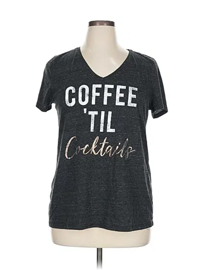 Pre-owned Lane Bryant Short Sleeve T-shirt In Gray