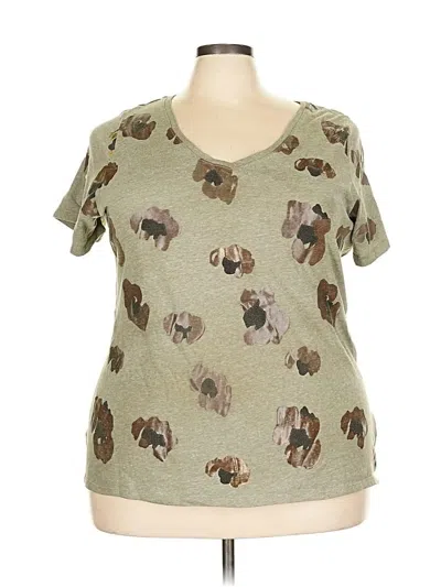 Pre-owned Lane Bryant Short Sleeve T-shirt In Green