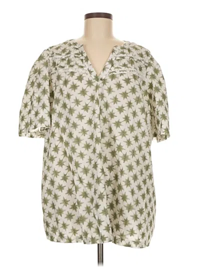 Pre-owned Lane Bryant Short Sleeve T-shirt In Green