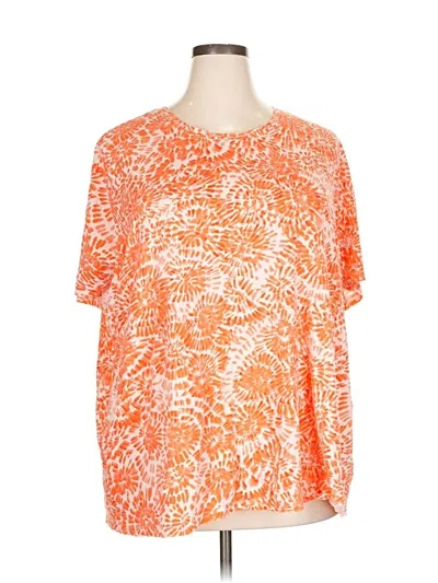 Pre-owned Lane Bryant Short Sleeve T-shirt In Orange