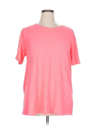 Pre-owned Lane Bryant Short Sleeve T-shirt In Pink