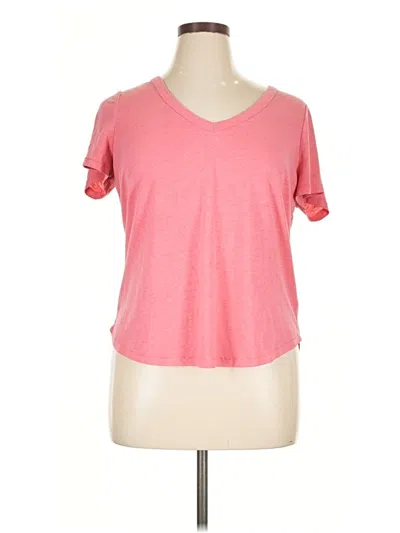 Pre-owned Lane Bryant Short Sleeve T-shirt In Pink