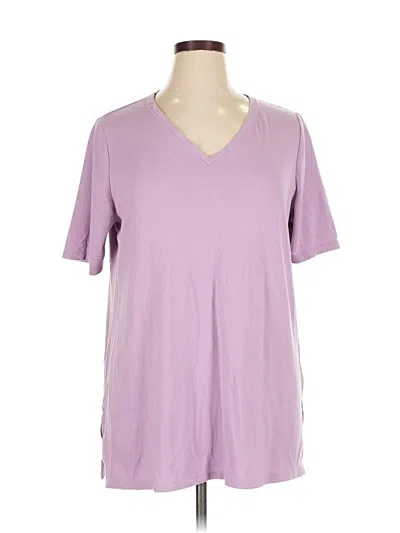 Pre-owned Lane Bryant Short Sleeve T-shirt In Purple