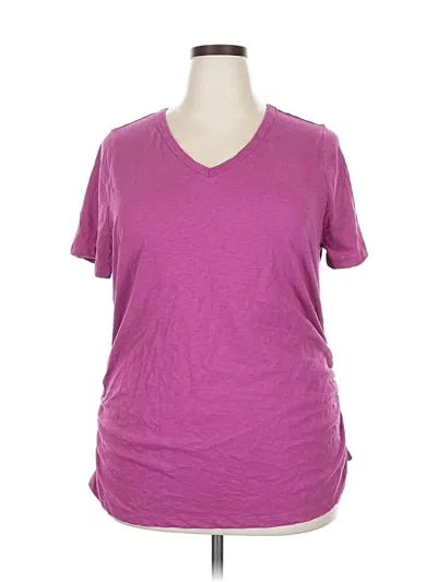 Pre-owned Lane Bryant Short Sleeve T-shirt In Purple
