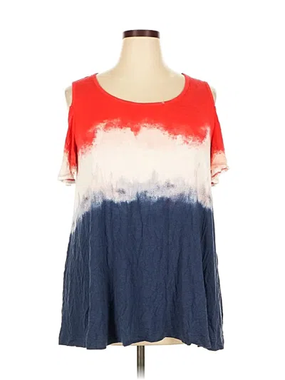 Pre-owned Lane Bryant Short Sleeve T-shirt In Red