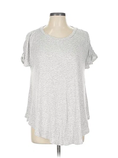 Pre-owned Lane Bryant Short Sleeve T-shirt In Silver