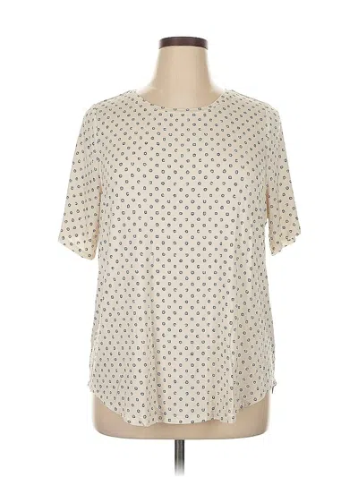 Pre-owned Lane Bryant Short Sleeve T-shirt In White