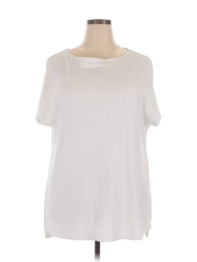 Pre-owned Lane Bryant Short Sleeve T-shirt In White