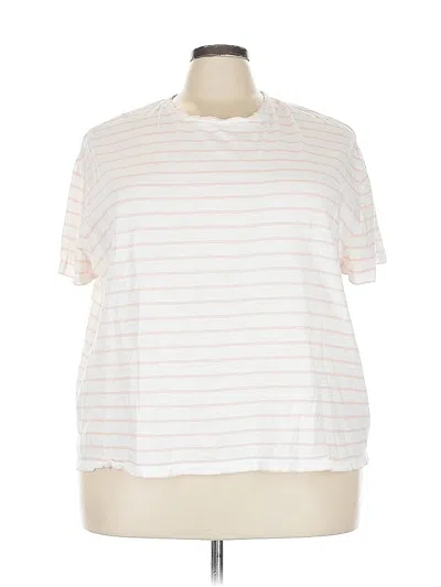 Pre-owned Lane Bryant Short Sleeve T-shirt In White